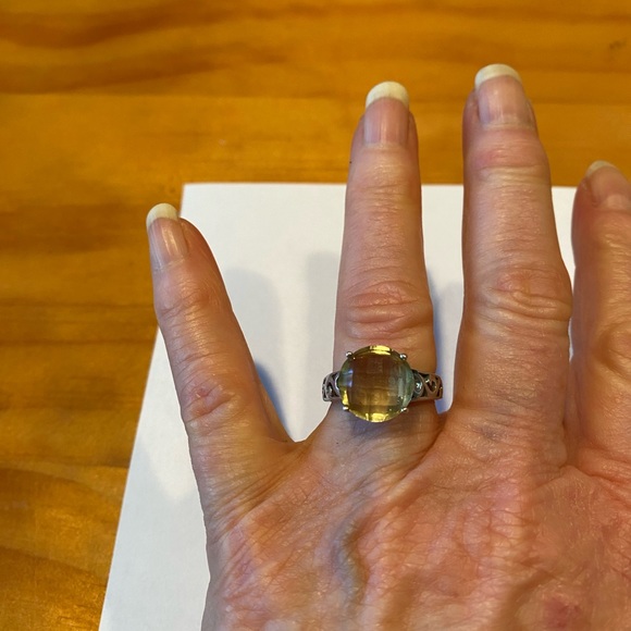 Vintage Sterling Silver Citrine Ring